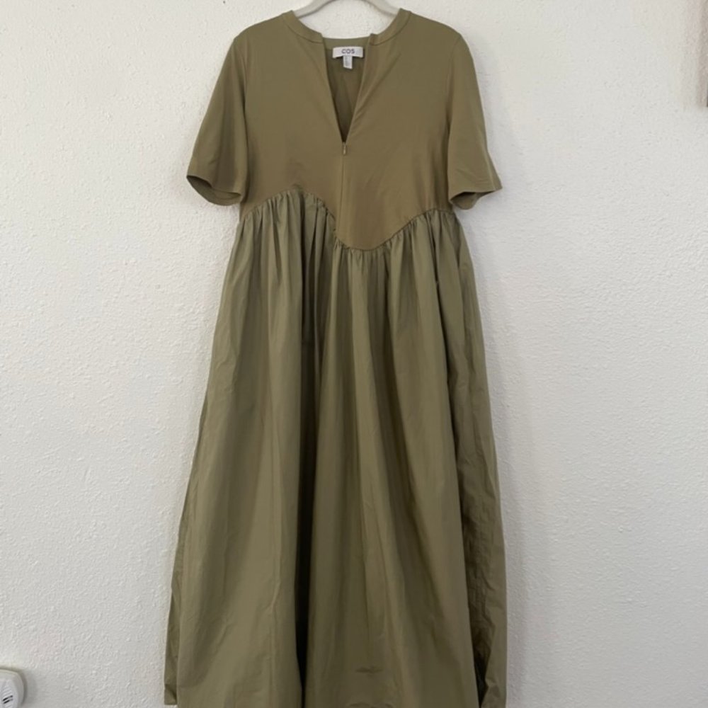 COS mix media midi-dress